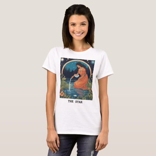 DE STER - TAROT KAART T-SHIRT (Voorkant volledig)