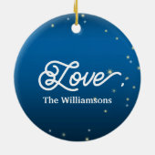 De ster van Bethlehem. Aangepast kerstjaar Keramisch Ornament (Achterkant)