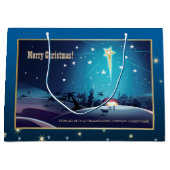 De ster van Bethlehem. Aangepaste kerst Large Cadeautasje (Voorkant)