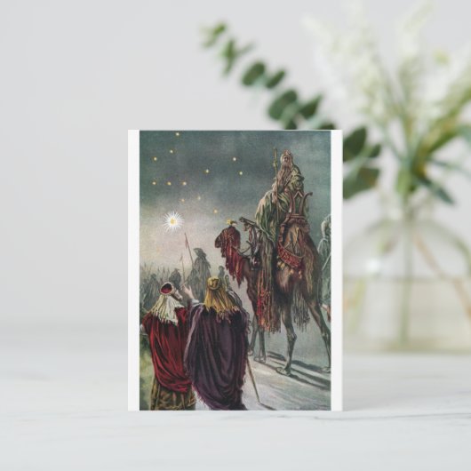 De ster van Bethlehem Briefkaart (Staand voorkant)