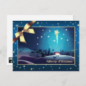 De ster van Bethlehem. Christmas Feestdagenkaart (Voorkant / Achterkant)