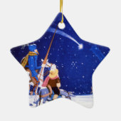 De ster van Bethlehem & DON QUIXOTE Keramisch Ornament (Achterkant)
