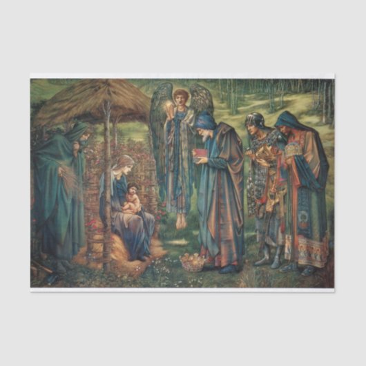 De ster van Bethlehem door Sir Edward Burne Jones Tissuepapier (Voorkant)