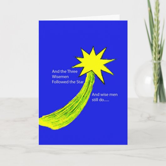 De Ster van Bethlehem Feestdagen Kaart (Voorkant)