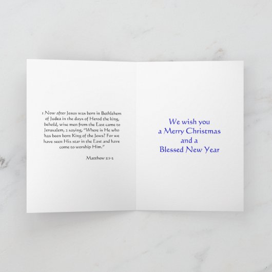 De Ster van Bethlehem Feestdagen Kaart (Binnen)