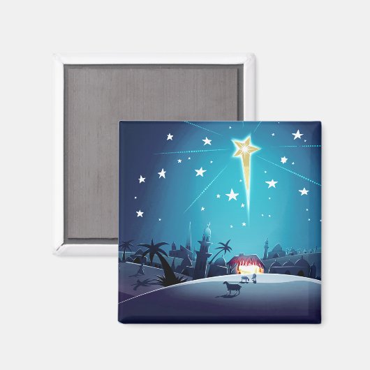 De ster van Bethlehem. kerstcadeau Magneet (Voorkant / Achterkant)