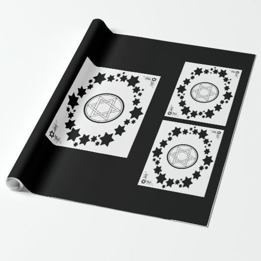De ster van David - Cadeaupapier (Uitgerold)