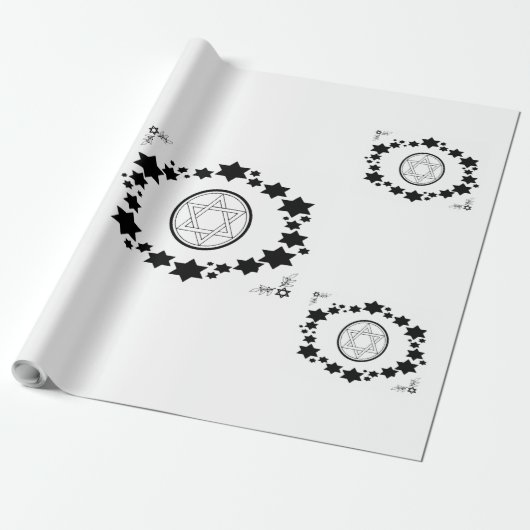 De ster van David - Cadeaupapier (Uitgerold)