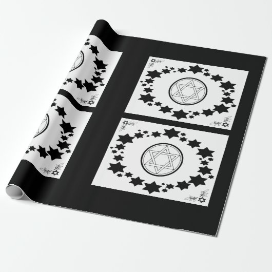 De ster van David - Cadeaupapier (Uitgerold)