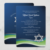 De ster van David Green en de blauwe gradiënt Bar  Kaart (Voorkant / Achterkant)