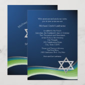 De ster van David Green en de blauwe gradiënt Bar  Kaart (Voorkant / Achterkant)