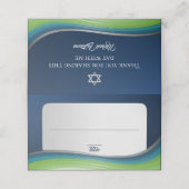 De ster van David Green en de blauwe gradiënt Bar Plaatskaartje (Buitenkant ongevouwen)