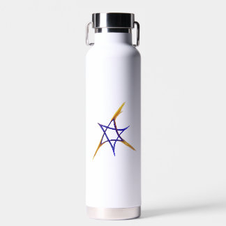 De ster van David op de fles van het Brandwater