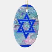 De ster van David op Marble Keramisch Ornament (Rechts)