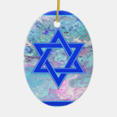 De ster van David op Marble Keramisch Ornament (Voorkant)