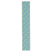 De ster van David Turquoise Table Runner Lange Tafelloper (Voorkant)