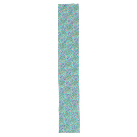 De ster van David Turquoise Table Runner Lange Tafelloper (Voorkant)
