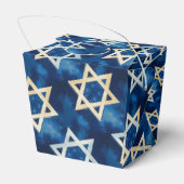 De ster van David Waterverf Blue Custom Bedankdoosjes (Achterkant)