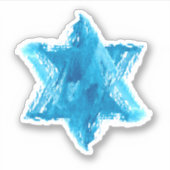 De ster van David Waterverf Sticker (Voorkant)