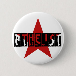 De Ster van de atheïst Ronde Button 5,7 Cm