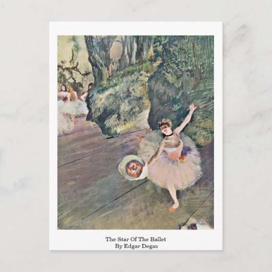 De ster van de ballet door Edgar Degas Briefkaart (Voorkant)