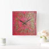 De STER van de OCHTEND, Antiek Rode Groen Vierkante Klok (Huis)