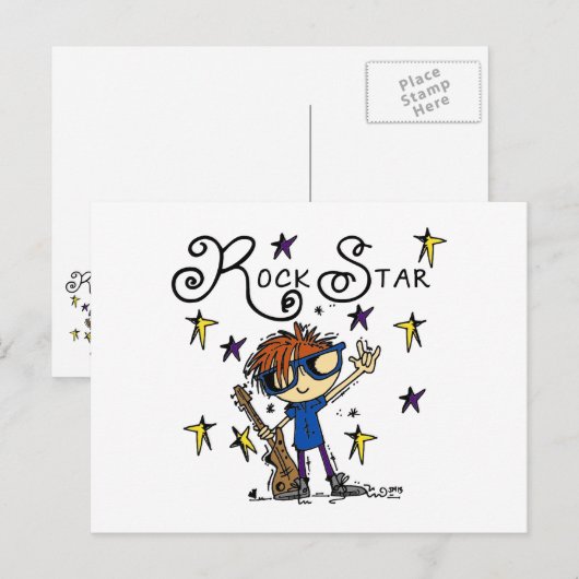 De Ster van de Rots van de Jongen van de Briefkaart (Voorkant / Achterkant)