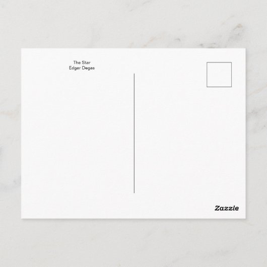 De ster van Edgar Degas Briefkaart (Achterkant)