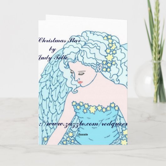 De ster van Kerstmis Feestdagen Kaart (Achterkant)
