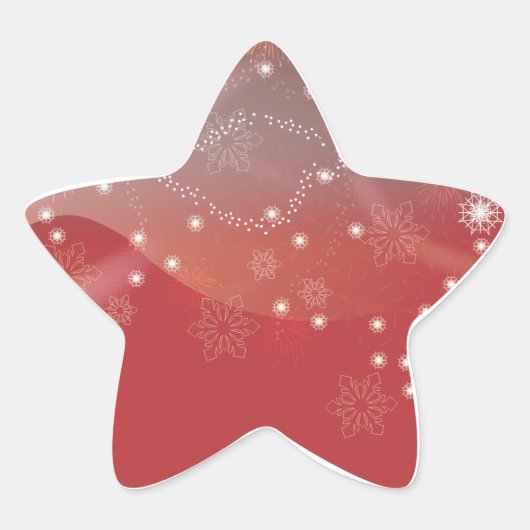 De ster van Kerstmis Sticker (Voorkant)