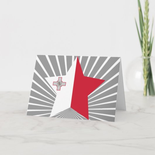 De Ster van Malta Feestdagen Kaart (Voorkant)