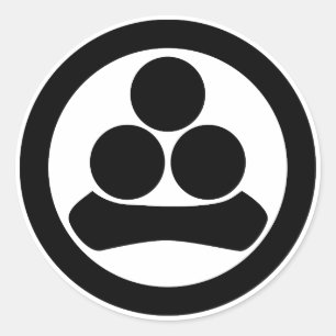 De ster van Watanabe in cirkel Ronde Sticker