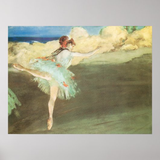 De Sterdanseres op Punt van Edgar Degas Poster (Voorkant)
