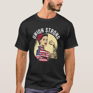 de sterke , gelukkige dag van de arbeid van de uni t-shirt