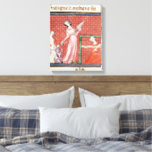 De sterke Vrouw van de Manuscripten die draaien Canvas Afdruk (Insitu (Slaapkamer))