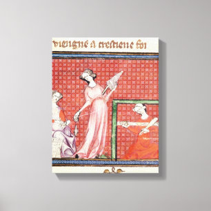 De sterke Vrouw van de Manuscripten die draaien Canvas Afdruk