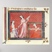 De sterke Vrouw van de Manuscripten die draaien Poster (Voorkant)