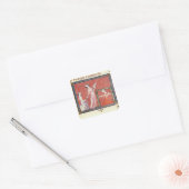 De sterke Vrouw van de Manuscripten die draaien Vierkante Sticker (Envelop)