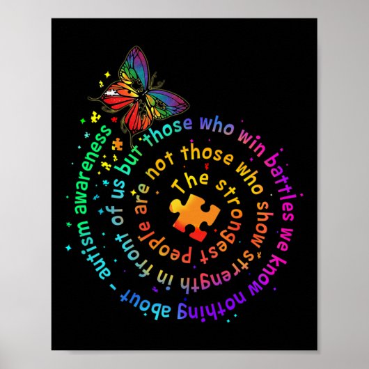 De sterkste bekendheid van de Butterfly-autisme Poster (Voorkant)