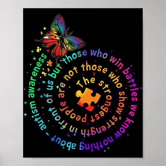 De sterkste bekendheid van de Butterfly-autisme Poster (Voorkant)