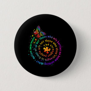 De sterkste bekendheid van de Butterfly-autisme Ronde Button 5,7 Cm