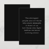 de sterkste mensen zijn niet degenen die de show v bedankkaart (Voorkant / Achterkant)