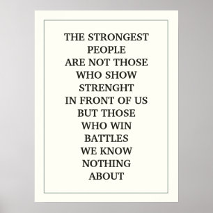DE STERKSTE MENSEN ZIJN NIET DIE DIE HET SHOW KRIJ POSTER