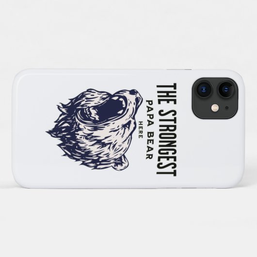 De sterkste papa Beer, vaders dag personaliseren Case-Mate iPhone Case (Achterkant (horizontaal))