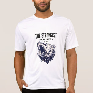 De sterkste papa Beer, vaders dag personaliseren T-shirt