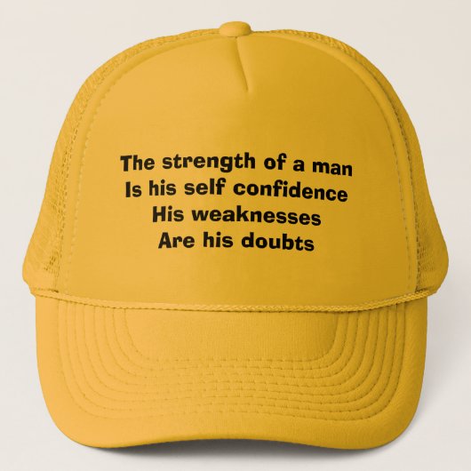 De sterkte van een man trucker pet (Voorkant)