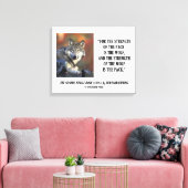 De sterkte van het pakket is de Wolf Kipling Quote Canvas Afdruk (Insitu (Woonkamer))