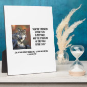 De sterkte van het pakket is de Wolf Kipling Quote Fotoplaat (Zijkant)