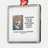 De sterkte van het pakket is de Wolf Kipling Quote Metalen Ornament (Links)