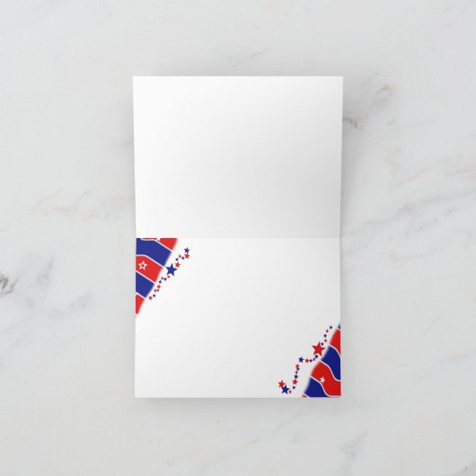 De sterren en de Strepen DANKEN U Bedankkaart (Binnen)